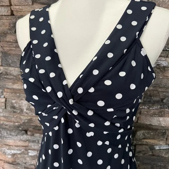 LOFT Blue and White V-Neck Sheath Dress - Picture 9 of 15